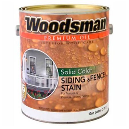 GENERAL PAINT Woodsman Solid Color Oil Siding & Fence Wood Stain, Redwood, Gallon - 591166 591166